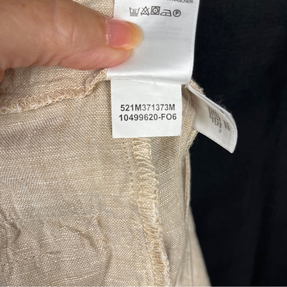 Womens Tailored 100% Linen Bermuda Trouser Shorts Natural Size 10 Jones New York - Picture 11 of 13